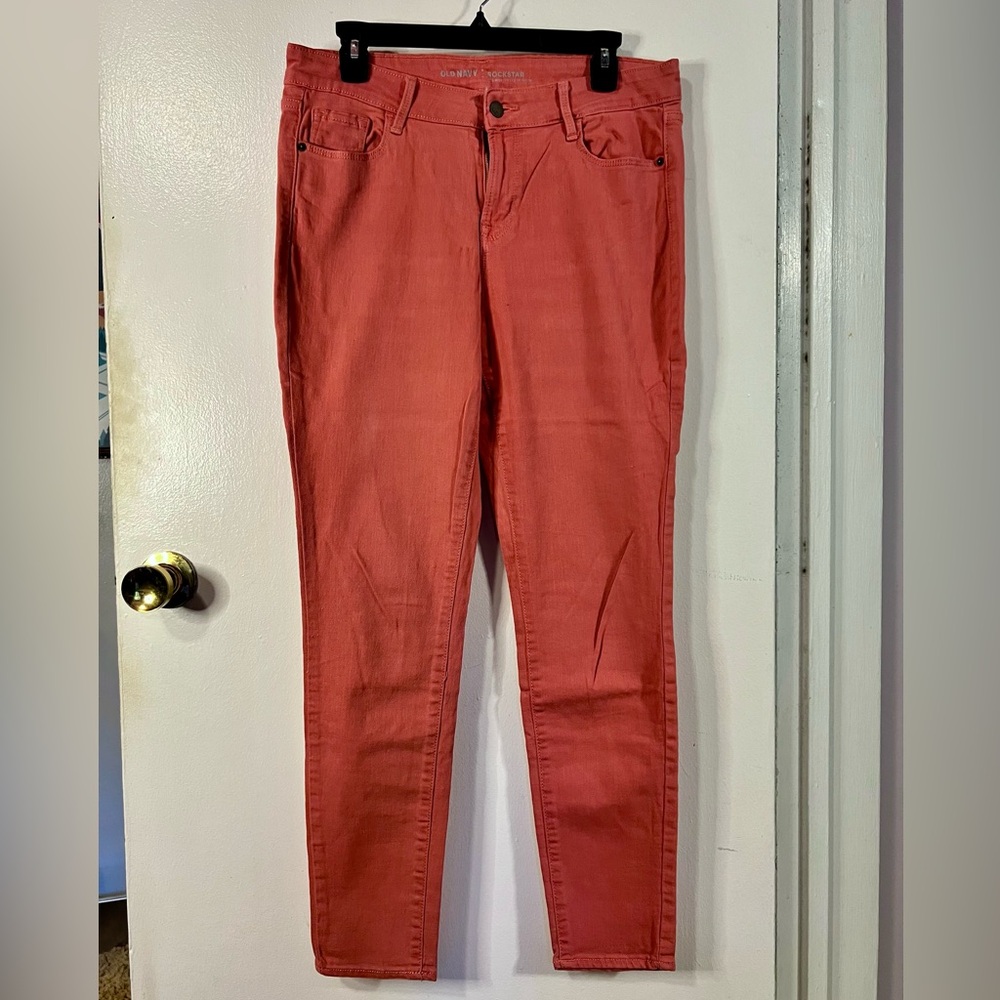 Old Navy Salmon Rockstar Skinny Jeans